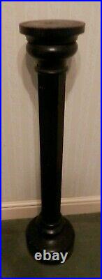 PLANT STAND VINTAGE ANTIQUE ART DECO TALL BLACK WOOD collect from London E4 7AU