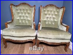 Pair Of Vintage Louis Style XVI Armchairs Upholstery Project