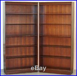 Pair Of Vintage Solid Mahogany Beresford & Hicks Library Bookcases Adjustable