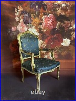 Pair of vintage gilt wood French Louis style armchairs