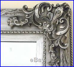 Paris Vintage Extra Large Full Length Wall Mirror Silver 3'9 x 5'9 (45x69)