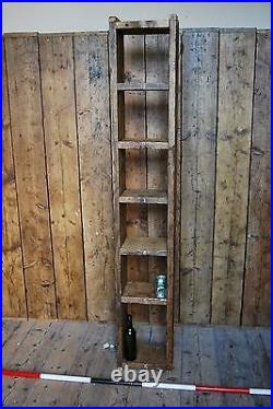 Pigeon holes industrial rustic bookcase 8 wood vintage library shelves gplanera
