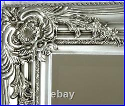 Portland Full Length Ornate Large Vintage Wall Leaner Silver Mirror 72cm x 160cm