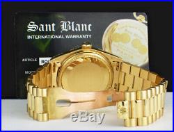 ROLEX 18kt Gold Day Date PRESIDENT Light Champagne Stick 18038 SANT BLANC
