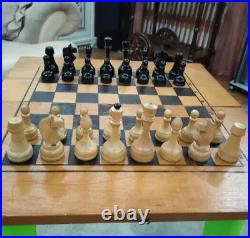 Rare 1970s USSR Soviet Tournament Chess Big Vintage Antique Wood Old Russian