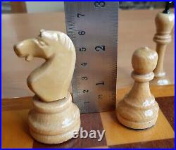 Rare USSR Soviet Chess Vintage Wood Tournament Antique Old King 4 inch