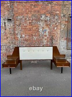 Retro Vintage G-plan E. Gomme Headboard With Bedside Tables G-plan Headboard