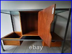 Robin Day Habitat Vintage MID Century Modular Console Table Glass Wood Very Rare
