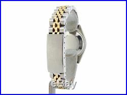 Rolex Datejust Ladies 2Tone 14K Gold Stainless Steel Watch Silver Diamond 6917