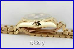 Rolex Watch Mens Day-Date 18038 Presidential Gold Cobalt Blue Roman Diamond