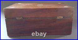 Rosewood wood & mother of pearl vintage Victorian antique box