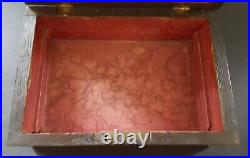 Rosewood wood & mother of pearl vintage Victorian antique box