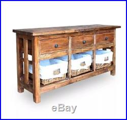 Rustic Console Table Large Hallway Furniture Industrial Style Vintage Sideboard
