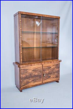 SALE! Vintage Art Deco Glass Display Cabinet, Bookshelf