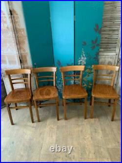 Set of Four Vintage Retro Mid-Century Wooden Dining Chairs