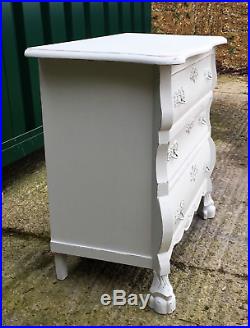 Shabby Chic Painted Louis style Vintage Bombe chest of drawers