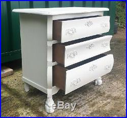 Shabby Chic Painted Louis style Vintage Bombe chest of drawers