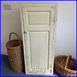 Shabby Vintage White Painted Kitchen Cupboard storage cabinet Wood Cottage