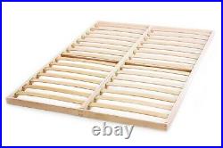 Slatted bed base 4ft6 x 6ft3 Double Birch Wood Orthopedic Easy Assembly Vintage