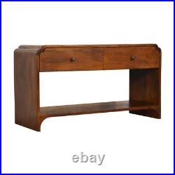 Solid Wood Console Table 2 Drawers Italian Vintage Antique Entryway Side Table