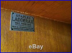 Staples Ladderax Single Bay Teak Shelving Storage Unit Mid Century Vintage Retro