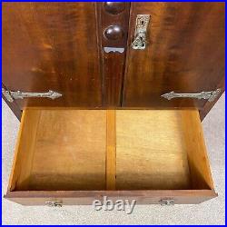 Striking Vintage Solid Wood Bedroom Cabinet Cupboard 2 Dovetailed Drawer Chest