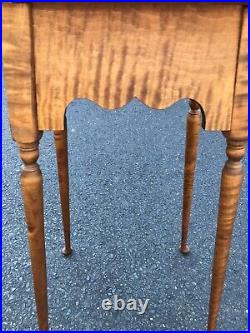 Tiger Maple Table, Vintage, River Bend LTD, Ohio, Benner, End Table, Side Table