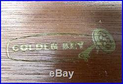 VINTAGE RETRO WALNUT WRITING DESK /DRESSING TABLE 1960s Golden Key