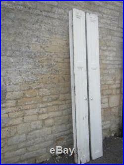 VINTAGE WOODEN FRENCH WINDOW SHUTTERS Bi Folding PAIR 233cm tall RECLAIMED