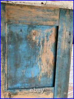 VINTAGE WOODEN SHUTTERS WINDOW ANTIQUE FRENCH 93x68 CM FREE post
