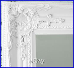 Verona Full Length White Shabby Chic Leaner Wall Floor Mirror 72x29 6ft Tall