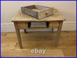 Victorian Antique Pine Coffee Table Small, Side Table, Old, Vintage, Rustic