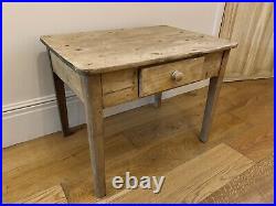 Victorian Antique Pine Coffee Table Small, Side Table, Old, Vintage, Rustic