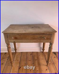 Victorian Antique Pine Console Table Small, Side Table, Desk, Vintage, Rustic