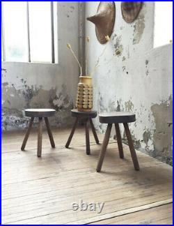 Vintage 1940s French Charlotte Perriand Inspired Tripod Stool