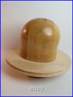 Vintage 1940s Millinery Hat Form Mold Block Wood Louie Miller School 3 Piece