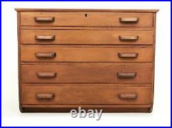 Vintage 1950s Plan Chest of Drawers Artists Map Table Mid Century