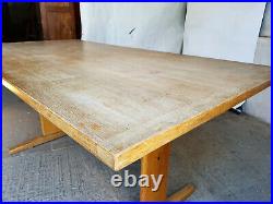 Vintage, 1970's, light oak, refectory, dining table, seat 6, table, oak, dining, kitchen
