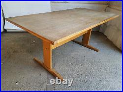 Vintage, 1970's, light oak, refectory, dining table, seat 6, table, oak, dining, kitchen