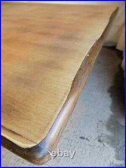 Vintage, 20thC, beech, large, 7', refectory, dining table, table, seat 10, X frame, dine