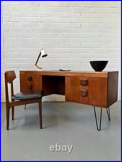 Vintage 60s G Plan Teak Hairpin Desk. Danish Retro Fresco Mid Century