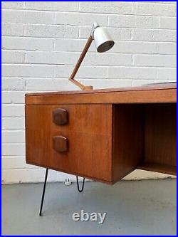 Vintage 60s G Plan Teak Hairpin Desk. Danish Retro Fresco Mid Century