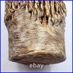 Vintage African Tribal Cow Skin Hand Crafted Hide Drum Music