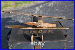 Vintage Antique Airplane Model Wood Weathervane folk art primitive toy old