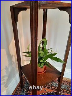 Vintage Antique Art Deco Period Oak Plant Stand /Jardiniere/ Lamp Stand