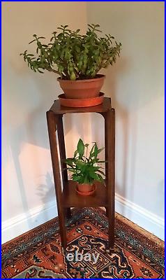Vintage Antique Art Deco Period Oak Plant Stand /Jardiniere/ Lamp Stand