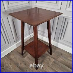 Vintage Antique Arts & Crafts Deco Wood Hall Side Occasional Table Plant Stand