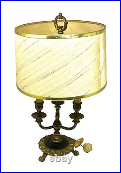 Vintage Antique Bouillotte Lamp Gilded Bronze Style of Maison Charles