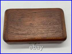Vintage / Antique Brass Pan Scale Scales Weights Balance Wood Case Apothecary