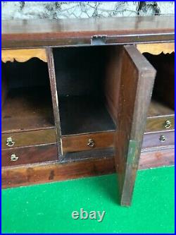 Vintage Antique Brown Bureau Home Study Desk Drop Down Front Drawers Lockable